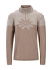 Dale of Norway - Breidablikk Men's 1/4 Zip Sweater: Mountainstone/Sand, 96431-P00_Product
Photo credits: Dale of Norway
A lightweight merino wool Norwegian sweater with Nordic snowflake eight petal rose pattern and modern Scandinavian design.