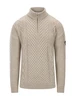 Dale of Norway - Jordalen Men's 1/4 Zip Sweater: Sand Mel, 96391-P00_Product
Photo credits: Dale of Norway
A traditional Norwegian wool sweater with cable knit, moss stitch and honeycomb pattern, quarter zip collar, designed and knitted in Norway.
