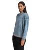 Dale of Norway - Langoy Women's Crewneck Sweater: Arctic Blue/Off White/Navy, 96341-H00_Model left side
Photo Credits: Dale of Norway
Features a traditional Norwegian eight-petal rose pattern, soft merino wool construction, relaxed oversized fit, and authentic Scandinavian knitwear craftsmanship.