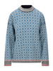 Dale of Norway - Langoy Women's Crewneck Sweater: Arctic Blue/Off White/Navy, 96341-H00_Product
Photo Credits: Dale of Norway
Features a traditional Norwegian eight-petal rose pattern, soft merino wool construction, relaxed oversized fit, and authentic Scandinavian knitwear craftsmanship.