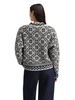 Dale of Norway - Sotra Alpa Women's Cardigan: Black/Off White, 85921-F00_Model back
Photo credits: Dale of Norway
Featuring traditional Sotra rose pattern, button-front closure, relaxed fit, alpaca and Norwegian wool blend, and authentic Scandinavian knitwear craftsmanship.