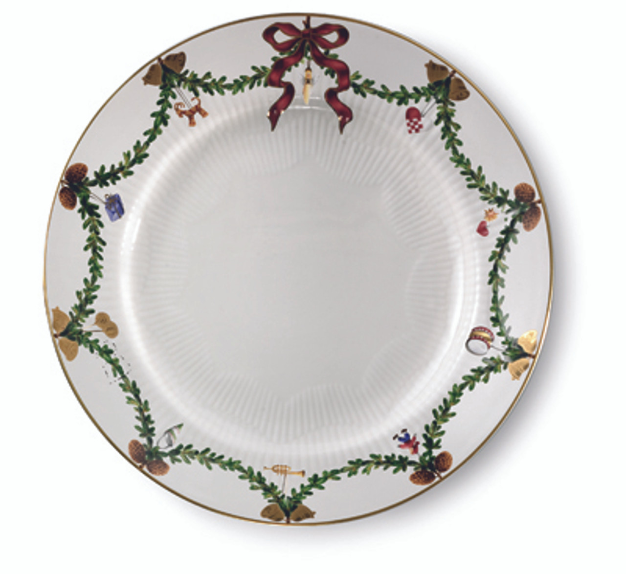 Royal Copenhagen Star Fluted Christmas Dinner Plate