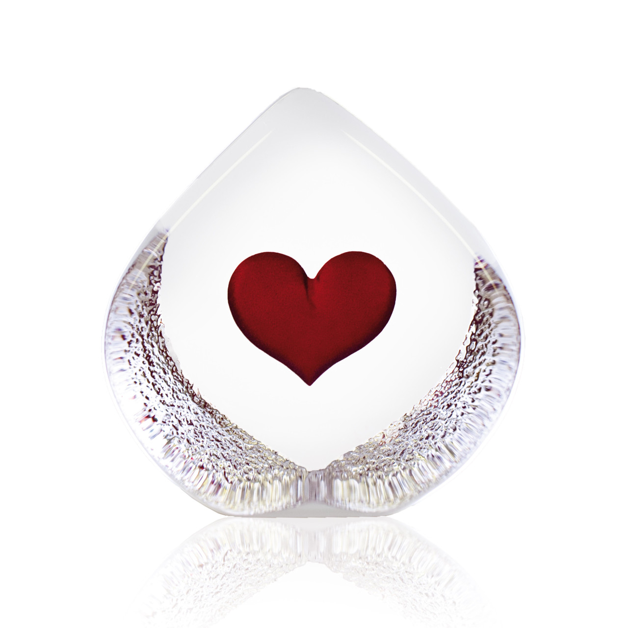 Mats Jonasson Crystal Large Red Heart The Nordic Shop