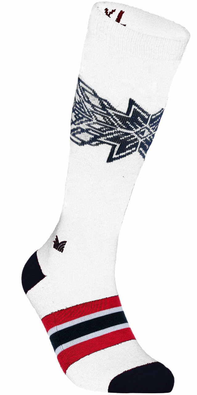 Dale of Norway - Spirit Knee Socks: Off White/Navy/Raspberry, 50131-A