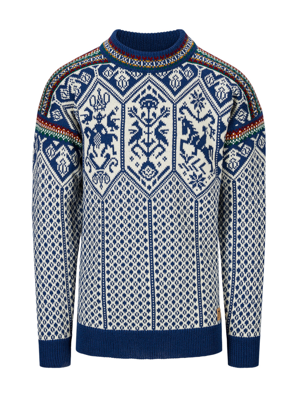 Dale of Norway - 1994 Mens Crewneck Sweater: Indigo/Off White