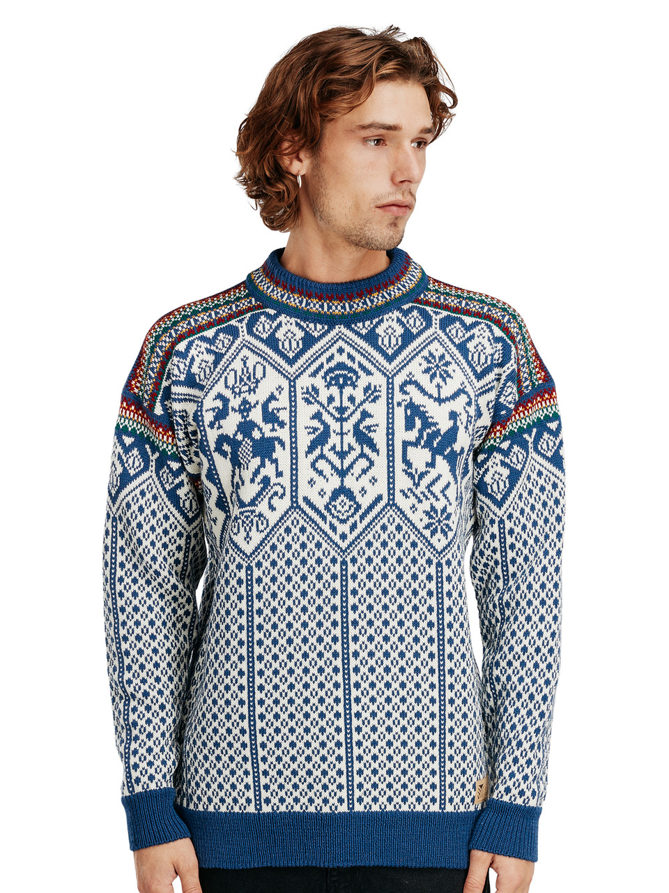 Dale of Norway - 1994 Mens Sweater: Indigo/Off White/Bottle Green ...