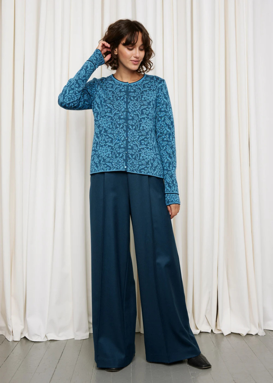 Oleana - Signe Cardigan: Blue on Blue, 813-F | The Nordic Shop