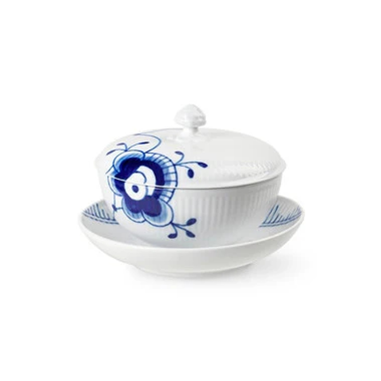 Royal Copenhagen - Blue Fluted Mega: Bowl with Lid & Saucer