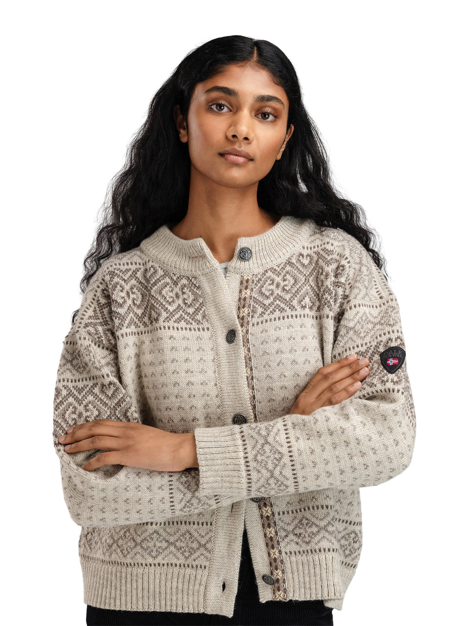 Dale of Norway - Hannah Women's Cardigan: Birch/Vanilla Sugar