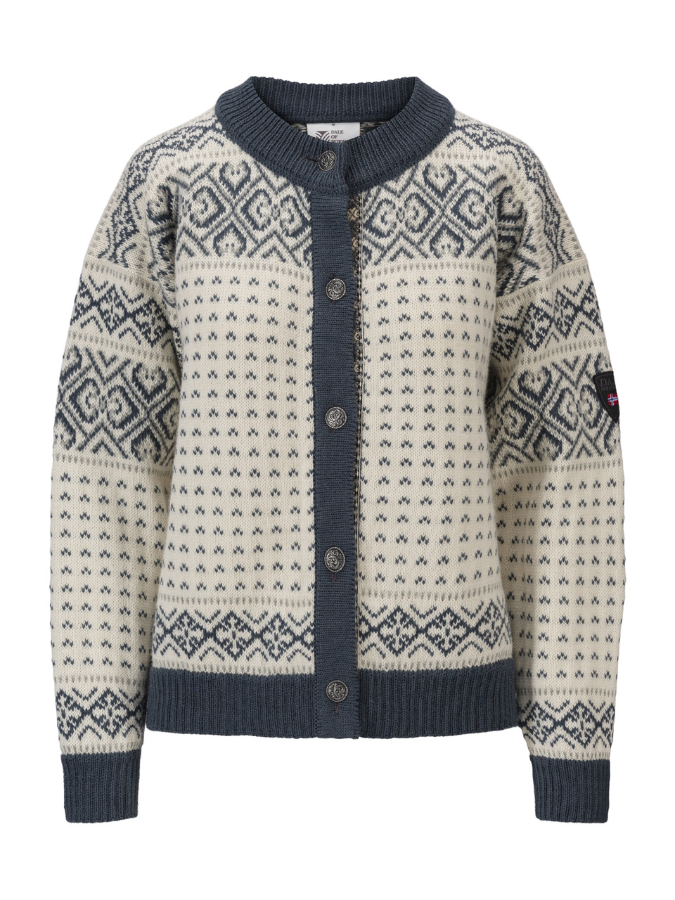Dale of Norway - Hannah Women's Cardigan: Off White/Steel/Light