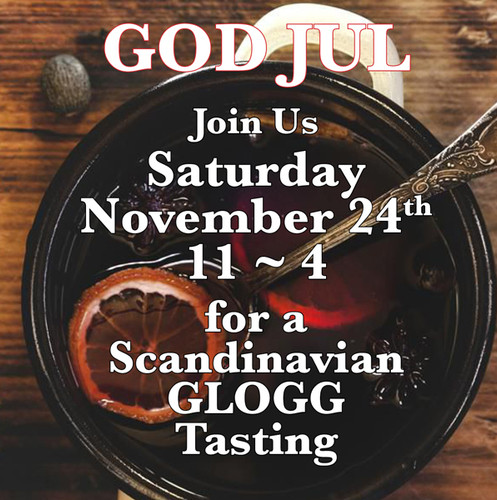Saturday, November 24th SHOP SMALL Celebration. Scandinavian Glogg Tasting and Treats.