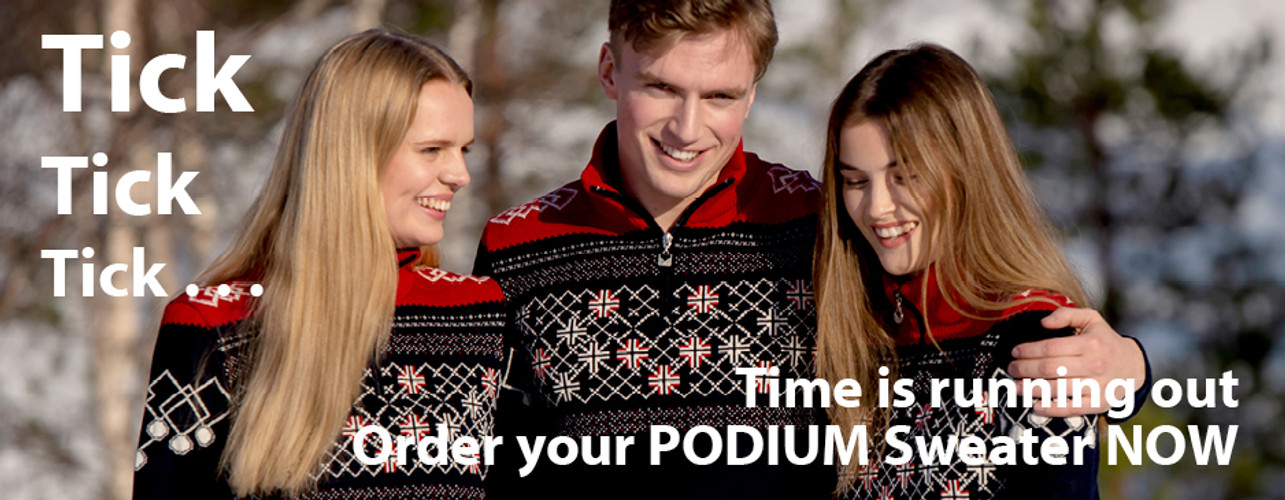 TIME IS RUNNING OUT . . . There are only 3 days remaining to order your PODIUM Sweater