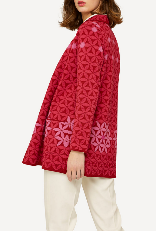 Elizabeth Oleana Long Cardigan , 345R Red