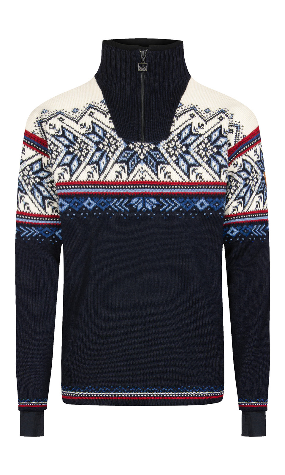 Dale of Norway Vail Men's Windstopper Sweater - Midnight Navy/Off White/Red Rose, 93981-C_product