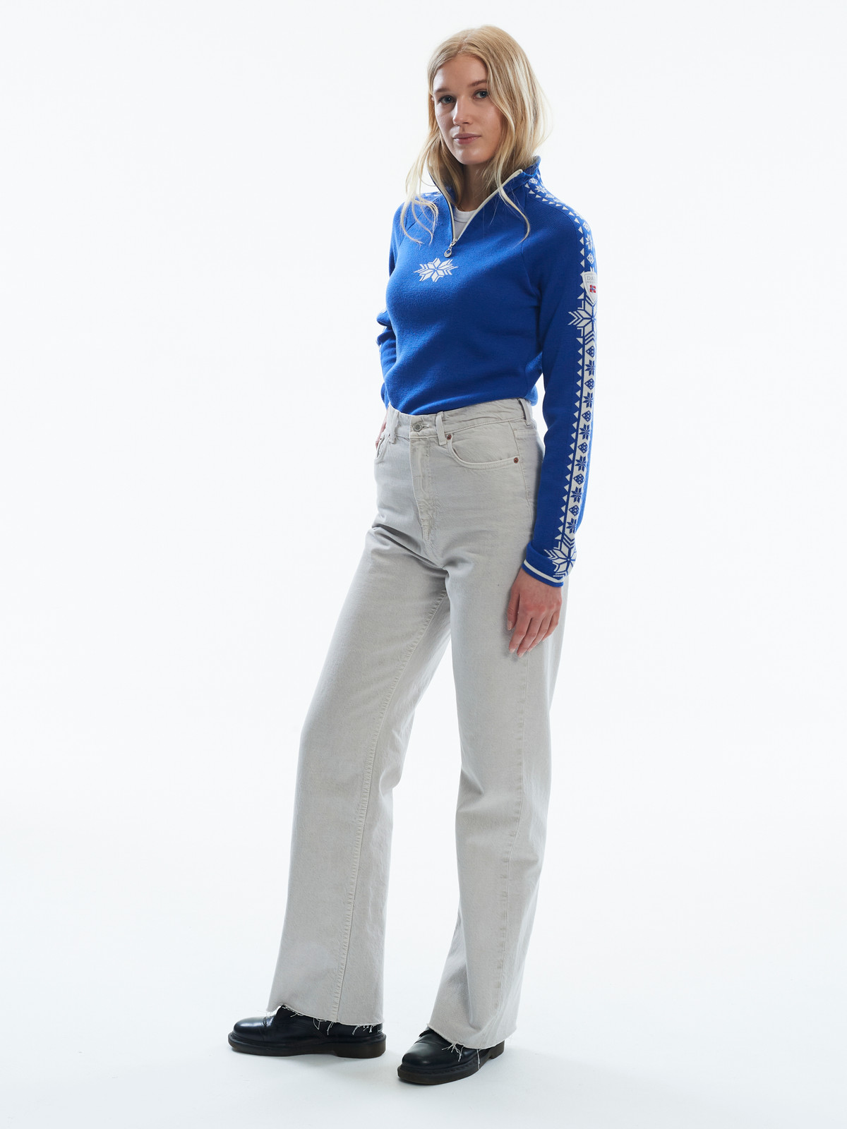 Dale of Norway Geilo sweater, Ladies - Ultramarine/Off White,82311R