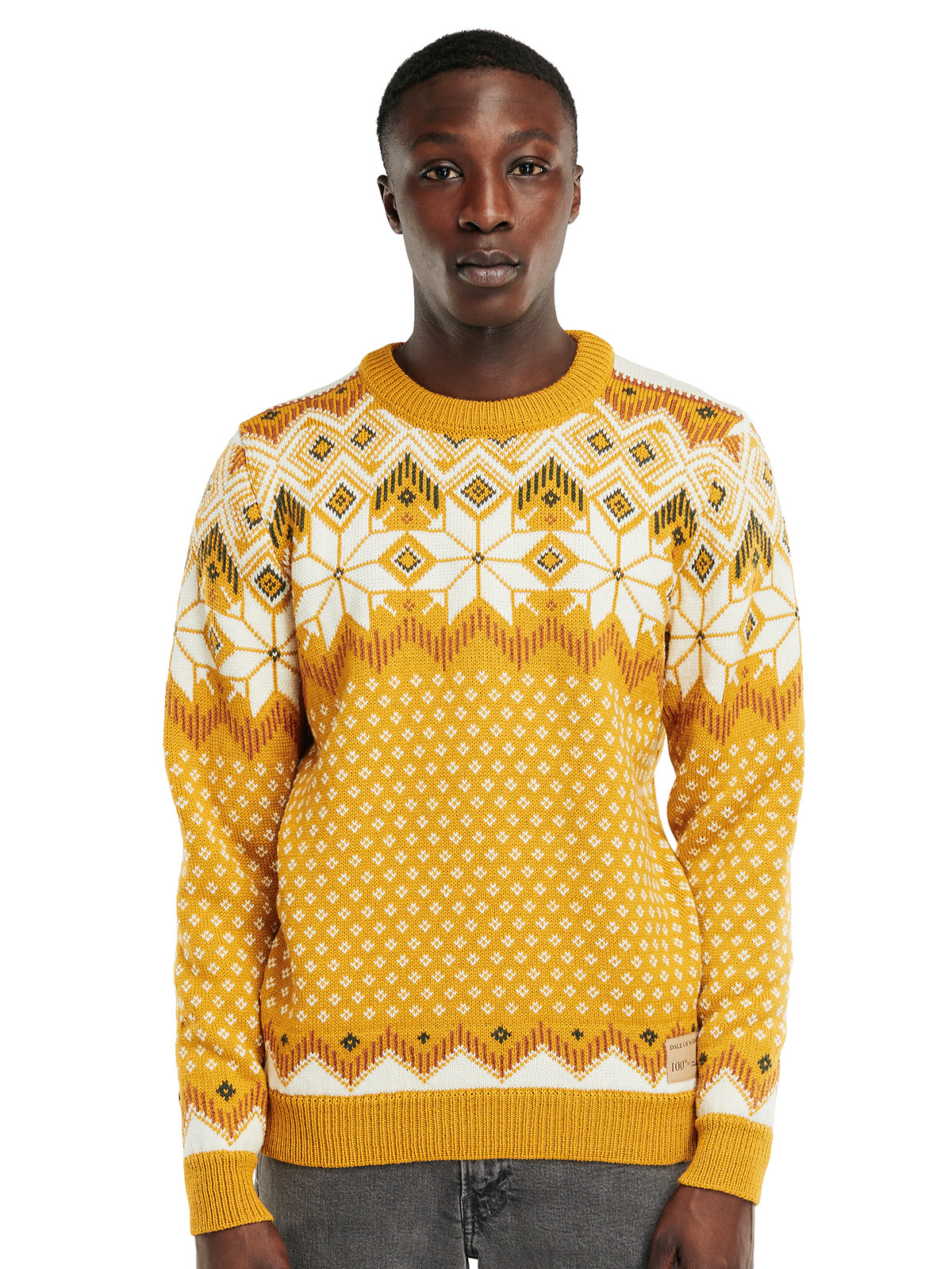 Dale of Norway Vegard Men's Sweater,Mustard/Off White/Copper, 94991O00 ...