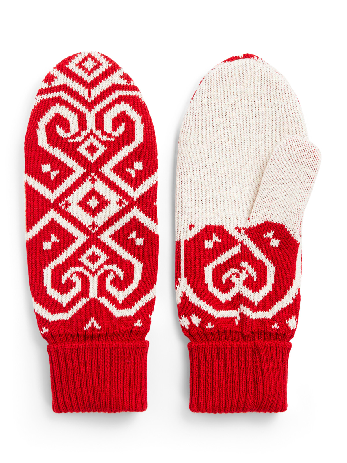 Dale of Norway Falun Mittens - Raspberry/Off White, 25051-B00_product