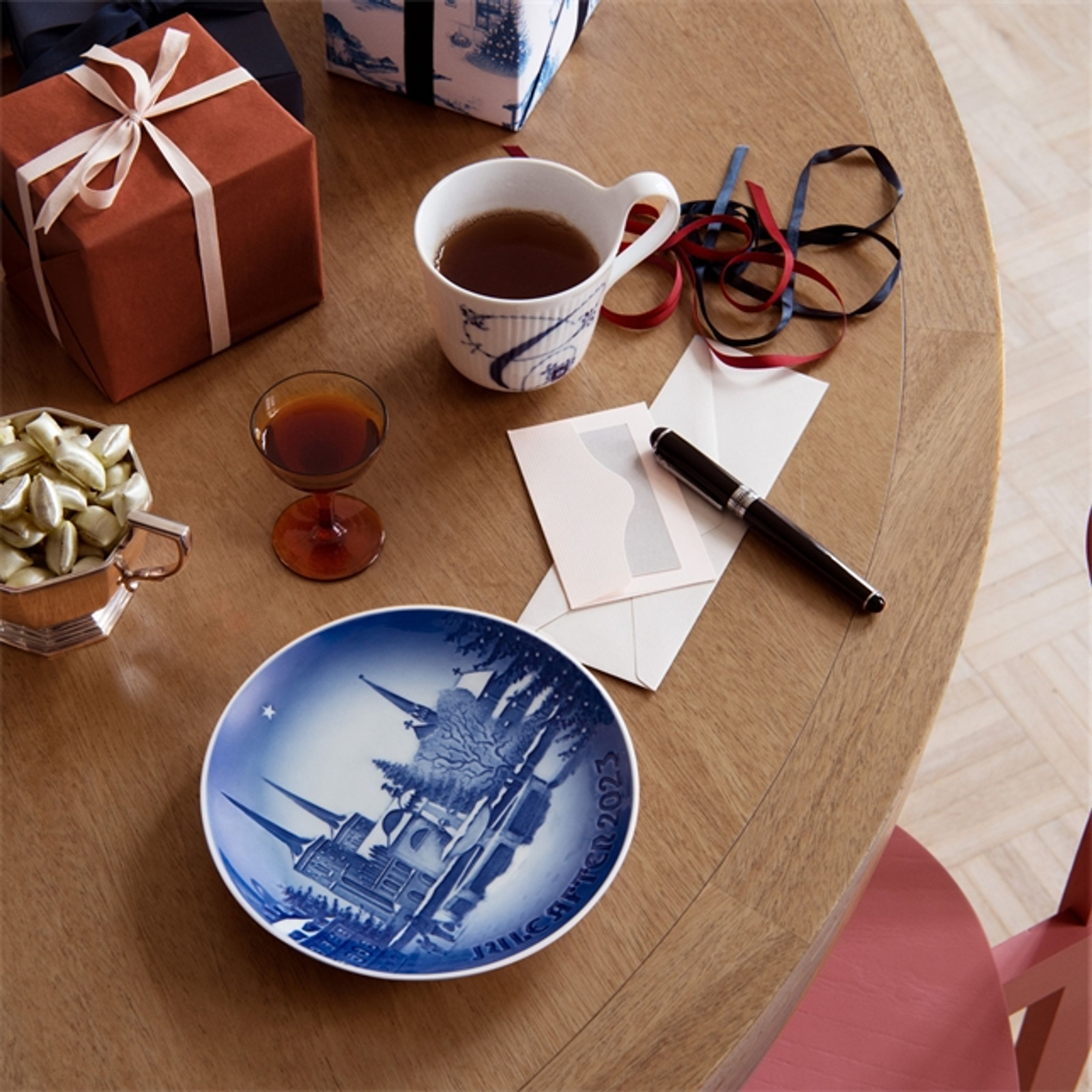 Bing and Grondahl 2023 Christmas Plate- Christmas in Roskilde, 7" (1066056) Lifestyle image 1