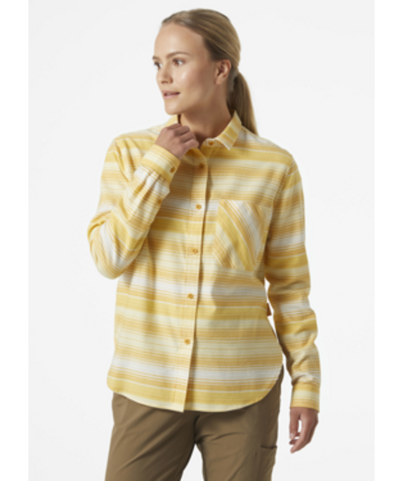 Helly Hansen - Lokka Women's Flannel LS Shirt: Mead Pattern Stripe, 62801-364_model front
