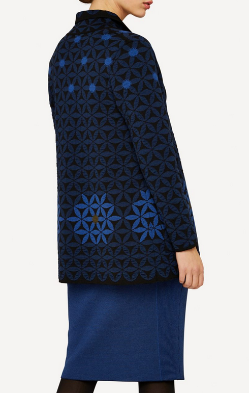 Oleana Long Cardigan, 345W Dark Blue