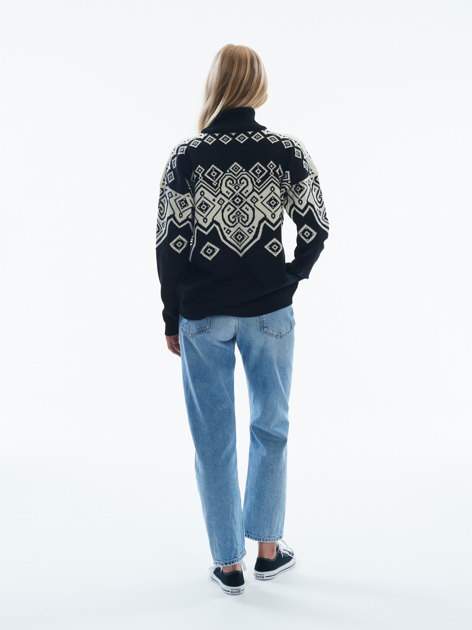 Dale of Norway Falun Heron Women's Sweater, Black/Off White, 94921-F ...
