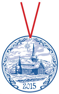 2015 Stav Church Ornament - Vaga. Made by Norse Traditions and available at The Nordic Shop.