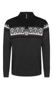 Dale of Norway Moritz Men's 1/4 Zip Sweater, Dark Charcoal/Black/Off White, 91391-E_product
Photo credits: Dale of Norway
double layer knit merino wool with medium high collar and J-sleeves. 2003 World Ski Championship sweater design for the Norwegian Ski Team