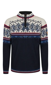 Dale of Norway - Vail Men's 1/4 Zip Sweater: Midnight Navy/Off White/Red Rose, 90331-C00_product
Photo Credits: Dale of Norway
Heavy weight mid-layer with fleece lined collar, and optional draw-cord hem. Alpine world championship sweater design