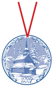 2007 Stav Church Ornament - Kaupanger. Made by Norse Traditions and available at The Nordic Shop.