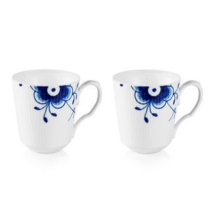 Royal Copenhagen Blue Fluted Mega, Set of 2 mugs, 12.25 oz.