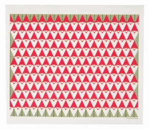 Swedish Christmas drying mat, Tomte Family design