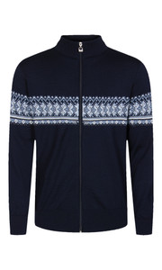 Dale of Norway - Dalestolen Men's 1/4 Zip Sweater: Navy/Off White