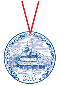 2016 Stav Church Ornament - Borgund. Made by Norse Traditions and available at The Nordic Shop.