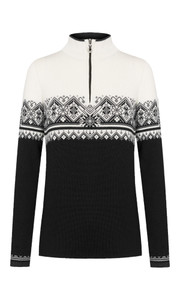 Dale of Norway - Myking Woman's 1/4 Zip Sweater: Black/Raspberry