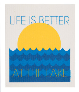 Swedish Dishcloth - Life is Better at the Lake!