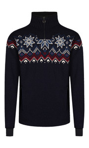 Dale of Norway Fongen Men's Windstopper Sweater - Navy/Off White/Red Rose/Indigo, 93971-C_product