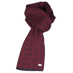 Dale of Norway Christiania Scarf - Ruby Mel/Dark Charcoal, 11701-V