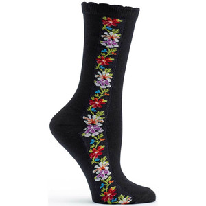 Ozone Nordic Stripe Socks, Ladies' One Size - Black (OZ654-19)