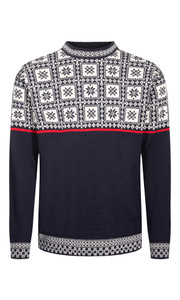 Dale of Norway Tyssoy Men's Sweater, Navy/Off White/Raspberry, 94411-C_product