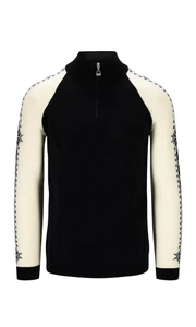 Dale of Norway - Geilo Men's 1/4 Zip Sweater: Black/Off White, 95041-F_product
Photo credits: Dale of Norway
Merino wool mid layer with raglan sleeves and medium high neck.