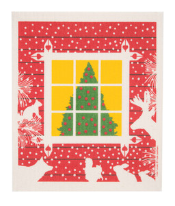 Swedish Christmas Dishcloth - Christmas Window Swedish Christmas Dishcloth - Christmas Window