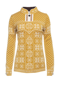 Dale of Norway Peace Women's Sweater, Mustard/Off White, 13312-O00_product