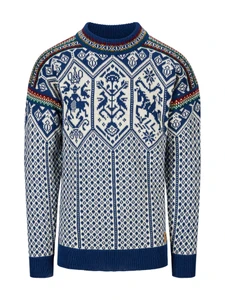 Dale of Norway 1994 Lillehammer Mens Crewneck Sweater, Indigo/Off White/Bottle Green, 95891-C04_Product
Photo credits: Dale of Norway
Heavy weight wool, Mid layer sweater with an historic Olympic design and vintage sweater feel.