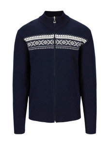 Dale of Norway - Dalestolen Men's 1/4 Zip Sweater: Off White/Navy