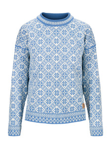 Dale of Norway Bjoroy Women's Crewneck Sweater, Blue Shadow/Off White/Indigo, 94401-D00_product
