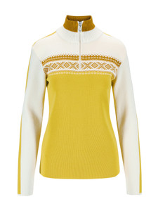 Dale of Norway - Dystingen Women's 1/4 Zip Sweater: Sweet Honey/Off White/Mustard, 95621-O01_product