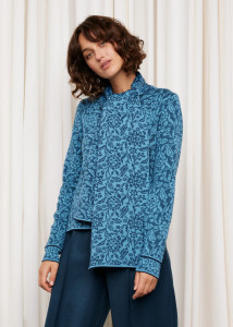 Oleana - Signe Cardigan: Blue on Blue, 813-F | The Nordic Shop
