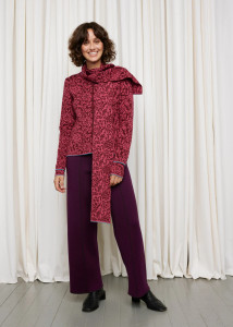 Oleana - Signe Cardigan: Burgundy, 813-K | The Nordic Shop