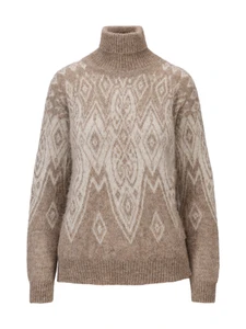 Dale of Norway - Falun Alpa Women's Sweater: Natural Beige/Off White, 96081-P00_Product
Photo credits: Dale of Norway
Lightweight mid-layer turtleneck sweater in undyed Alpaca wool.