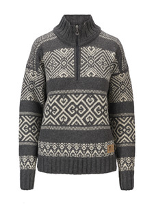 Dale of Norway - Rasletind Women's 1/4 Zip Sweater: Dark Charcoal/Off White, 96121-E00_Product
Photo credits: Dale of Norway